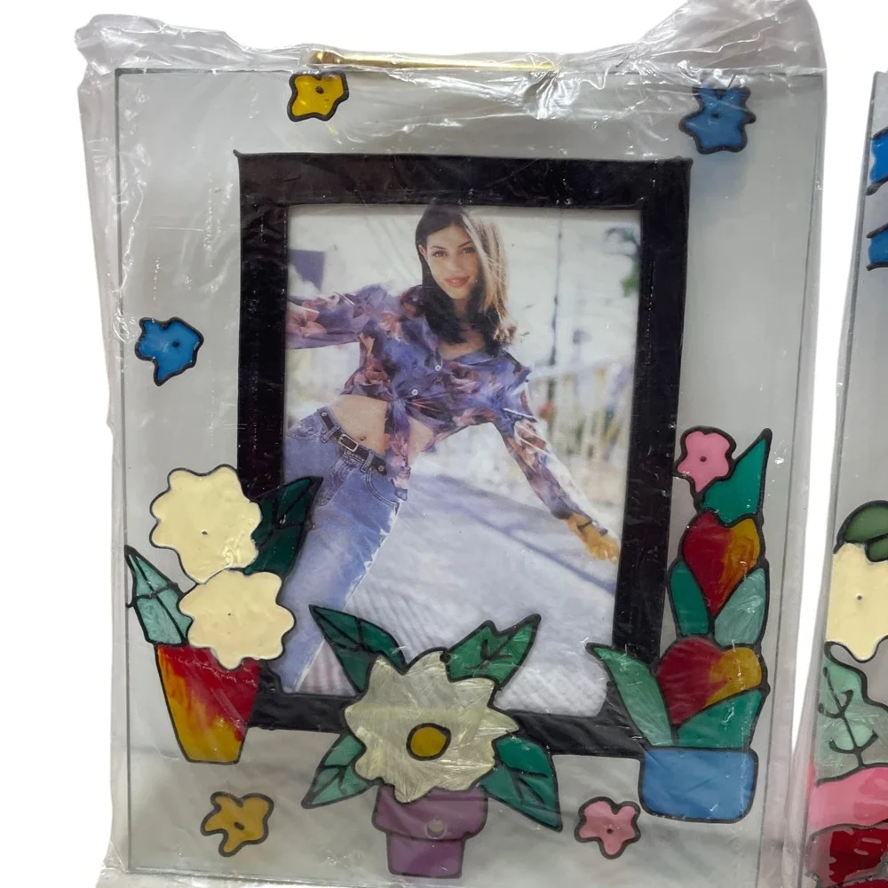 Three Decorative Picture Frames Stained Glass Artistry 8 x 6 1/2‎